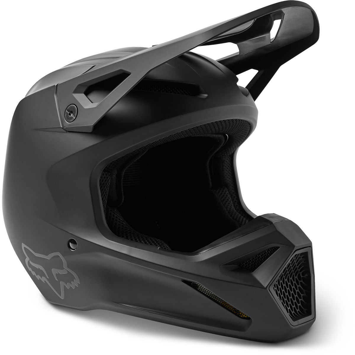 FOX RACING ユース V1ヘルメット マットブラック| Dirtbikeplus