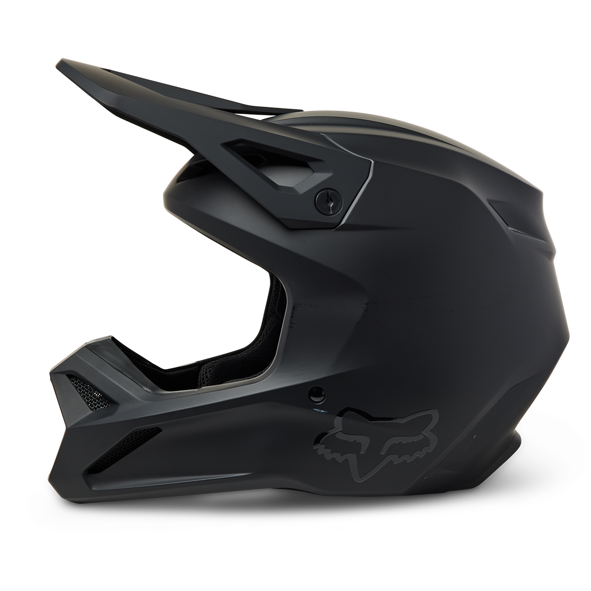 FOX RACING ユース V1ヘルメット マットブラック| Dirtbikeplus