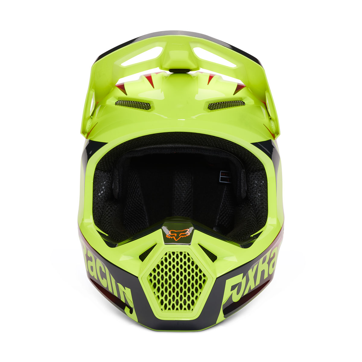 FOX RACING ユース V1ヘルメット スタティック レッド/イエロー