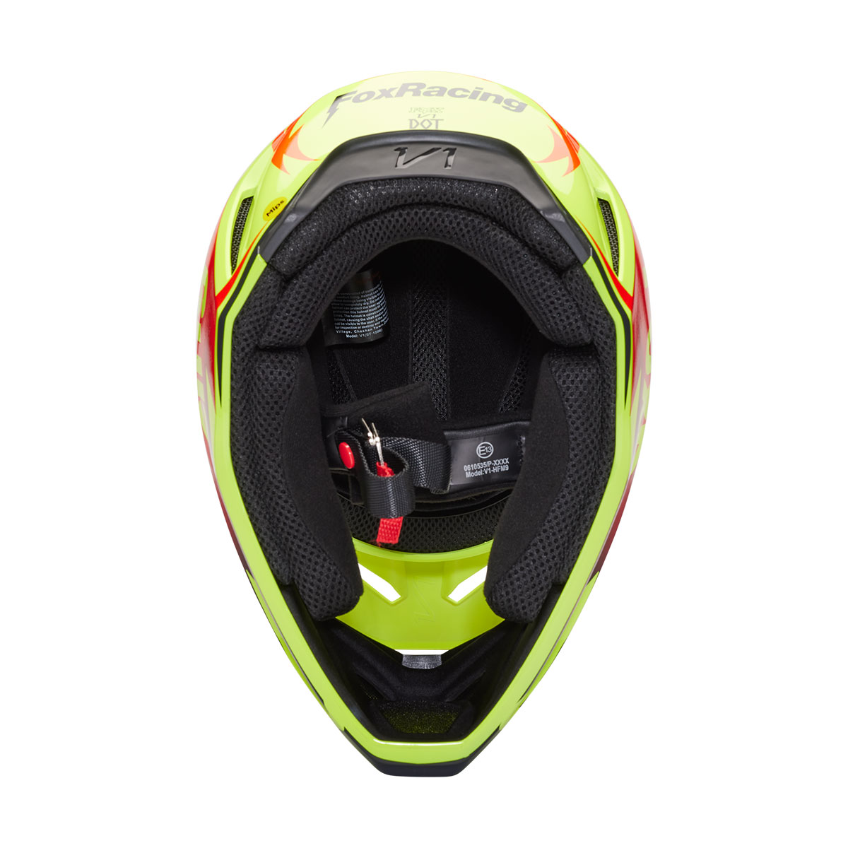 FOX RACING ユース V1ヘルメット スタティック レッド/イエロー