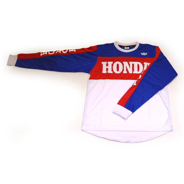 ホンダ - USA製 HONDA トリコロールカラー ビッグプリント ジャージ素材ロンTの通販 by ☆HIRO☆ 古着売ります(^_^)｜ホンダ ならラクマ