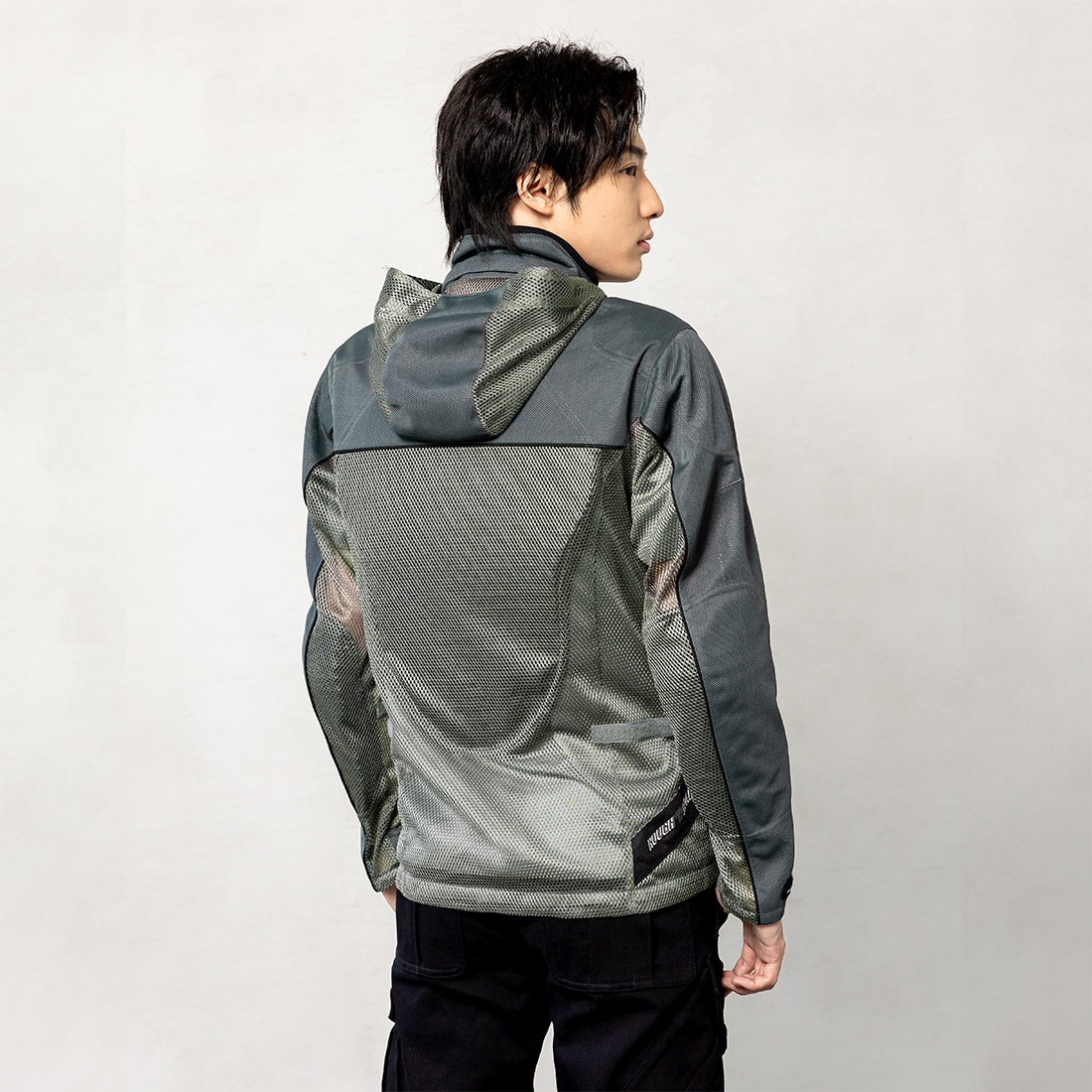 ROUGH&ROAD RR7352 ダイレクトエアメッシュパーカーFP プラチナ