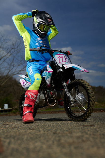 ワークスジャージ CHAMP ブルー/フローイエロー　ライダーレビュー製品写真